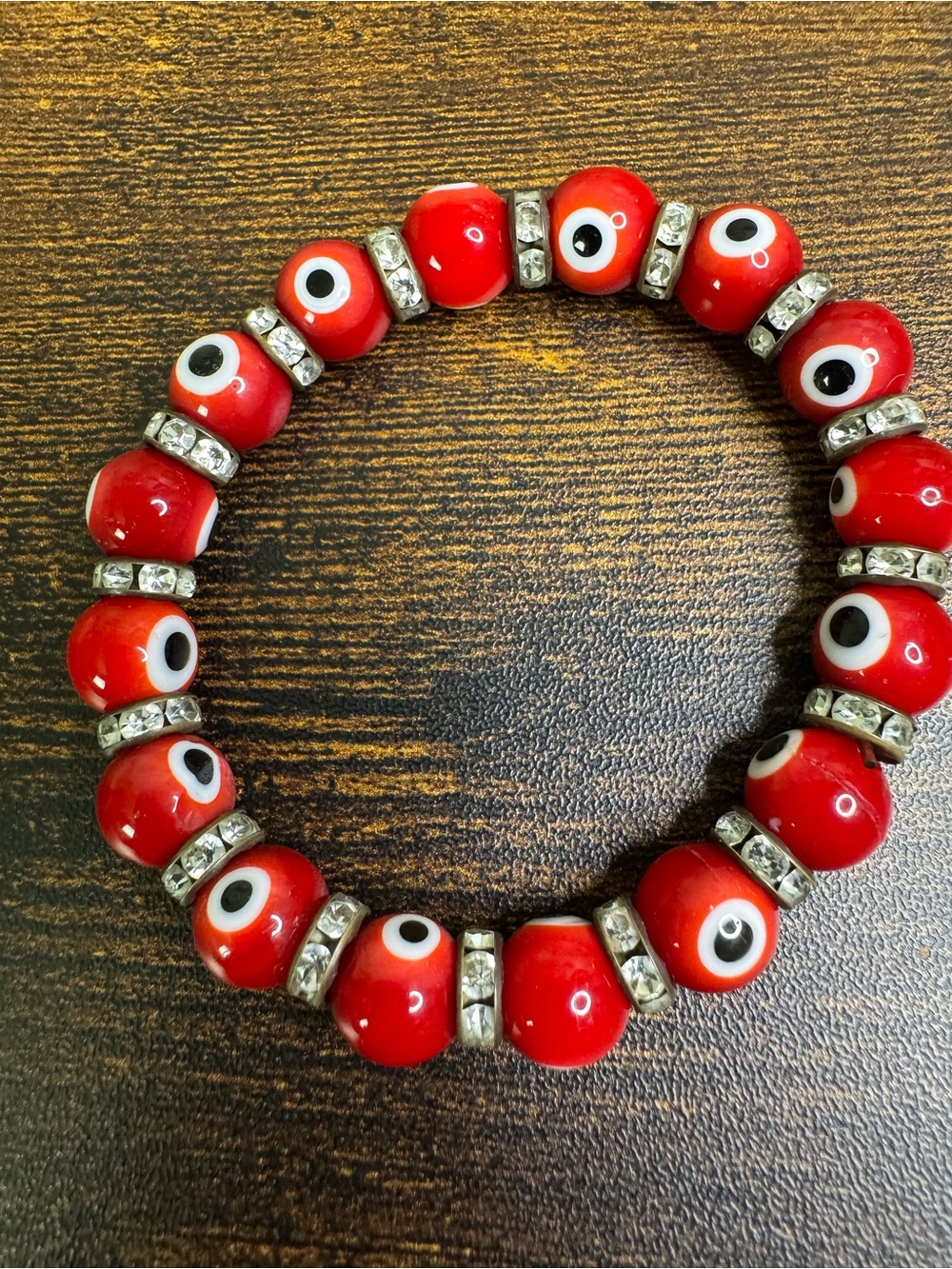 💚4/$20 Red Evil Eye Beaded Stretch Bracelet